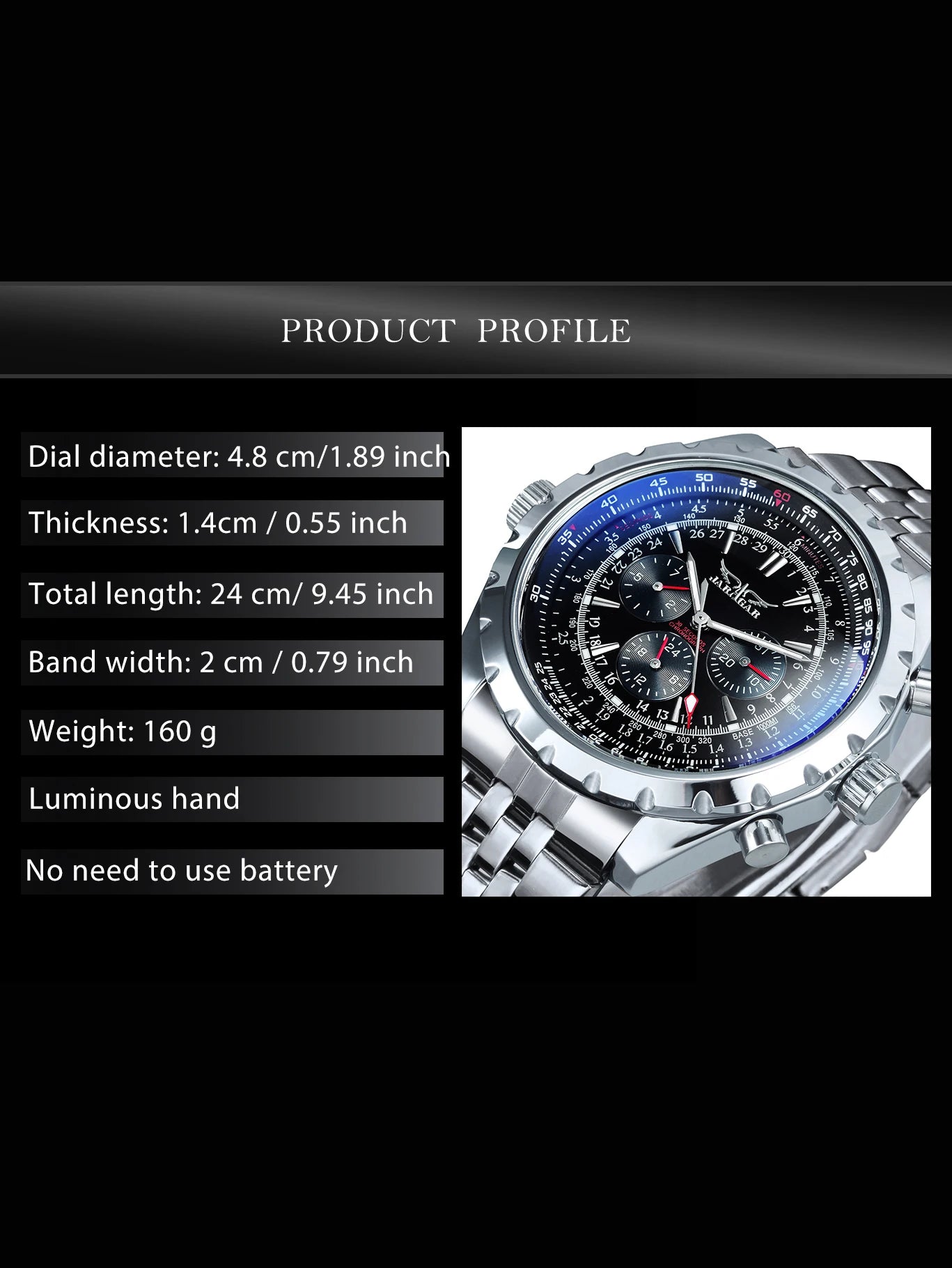 JARAGAR Mens Watches